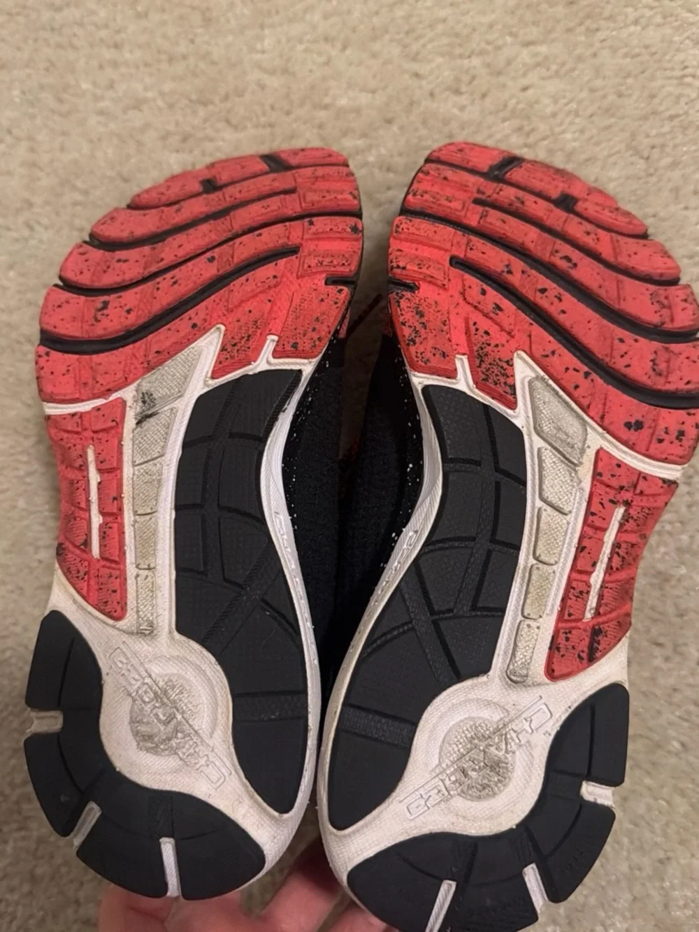 Under Armour Women's Red-Black Knit Training Shoes